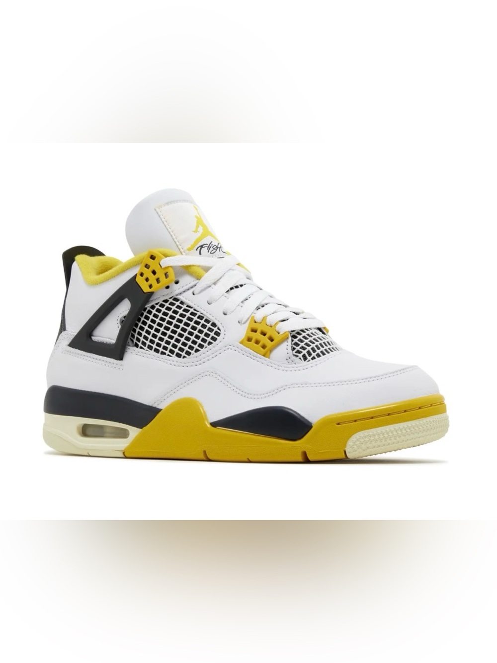 Jordan Retro Low-Top Sneaker in White, Yellow & Black